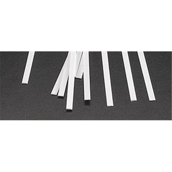 Plastruct Plastic Strip - Pkg of 10, 0.03" H × 0.125" W × 10" L