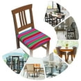 thumbnail image 7 of Fuzoiu Colorful Mexican Stripes Print Square Cushion Cover,Couch Cushion Covers, Stretch Seat Slipcover for Dining Chairs, Banquets, and Home Decor-Four Pieces, 7 of 7