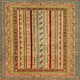 thumbnail image 1 of Ahgly Company Indoor Square Abstract Metallic Gold Abstract Area Rugs, 5' Square, 1 of 6