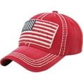 thumbnail image 2 of USA Flag Vintage Distressed Washed Baseball Hat Cap, 2 of 4