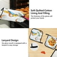 thumbnail image 4 of Coconuts and Cockatoos 5 Pcs Kitchen Set Heat Resistant Oven Mitts and Non-Slip Pot Holders with Adjustable Cooking Apron, 4 of 6