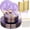 clear purple, variant on 175 Pcs Purple Plastic Dinnerware Set (25 Guests), Clear Purple Plates With Gold Rim, Hammered Party Platos, Plates And Cups And Napkins Sets for Wedding, Party