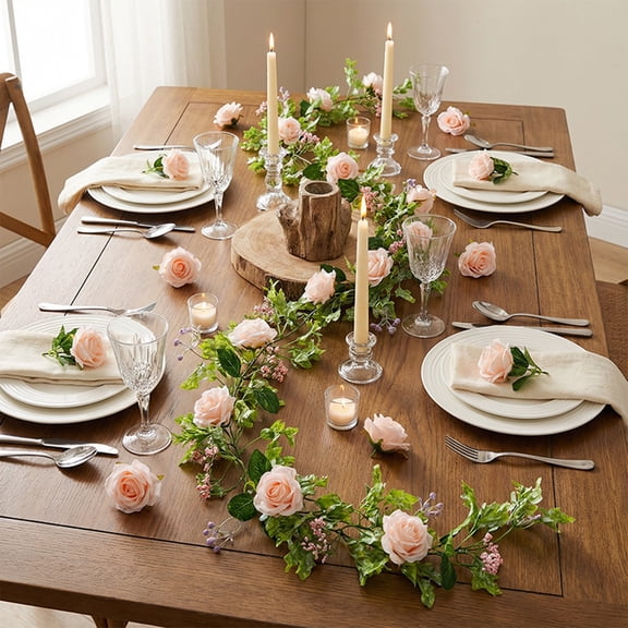 Clearance! YZEGDCH Artificial Garland Spring Summer Decor for Wedding Arch Swag Backdrop Doorways Table Runner Indoor Outdoor