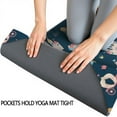 thumbnail image 3 of Dark Blue Princess Castle Pattern Hot Yoga Mat Towel Non Slip for Hot Yoga - Quick-Drying Yoga Mat Cover with 4 Corner Pockets with Travel Bag - Hot Yoga Towel Non Slip 74"x26", 3 of 6