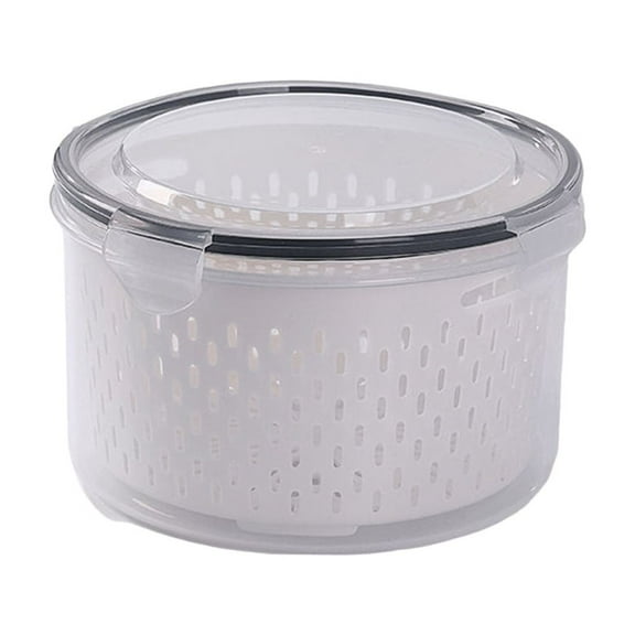 Refrigerator Preservation Box Double Layer Sealed Crispers Food Container Waterproof Freezers Storage Box with Lid