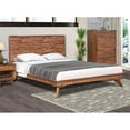 thumbnail image 3 of Unique Furniture Solid Acacia Wood King Bed with Slats in Walnut, 3 of 7