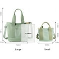 thumbnail image 5 of Small Tote Bag with Zipper, Canvas Multi-Pocket Crossbody Bag Shoulder Bag Satchel Hobo Bag Messenger Bag, 5 of 6