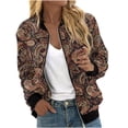 thumbnail image 2 of Sudadera informal de manga larga con capucha y chaquetas para mujer Sudadera holgada de manga larga con cremallera Chaqueta informal de béisbol de punto grueso Chaqueta de poliéster para mujer, 2 of 5
