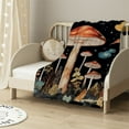 thumbnail image 2 of ARISTURING Mushroom Blanket, Hippie Butterfly Moon Plants Nature Themed Decor Patterned Throw Blanket for Adult, Lightweight Starry Night Magical Celestial Printed Blanket for Sofa Bed -, 2 of 6