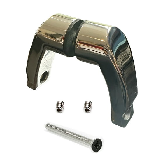 Stainless Steel 316 Garde Mid-Post Offset Style Pulls for 1-1/4" OD Round Handle, Mirror Chrome Finish