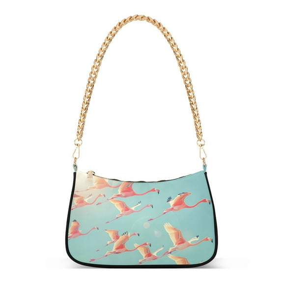 Flamingo FlyWomen Small Shoulder Bag Crossbody Tote Hobo Bags Purse Clutch Handbags with Chain Strap for Women