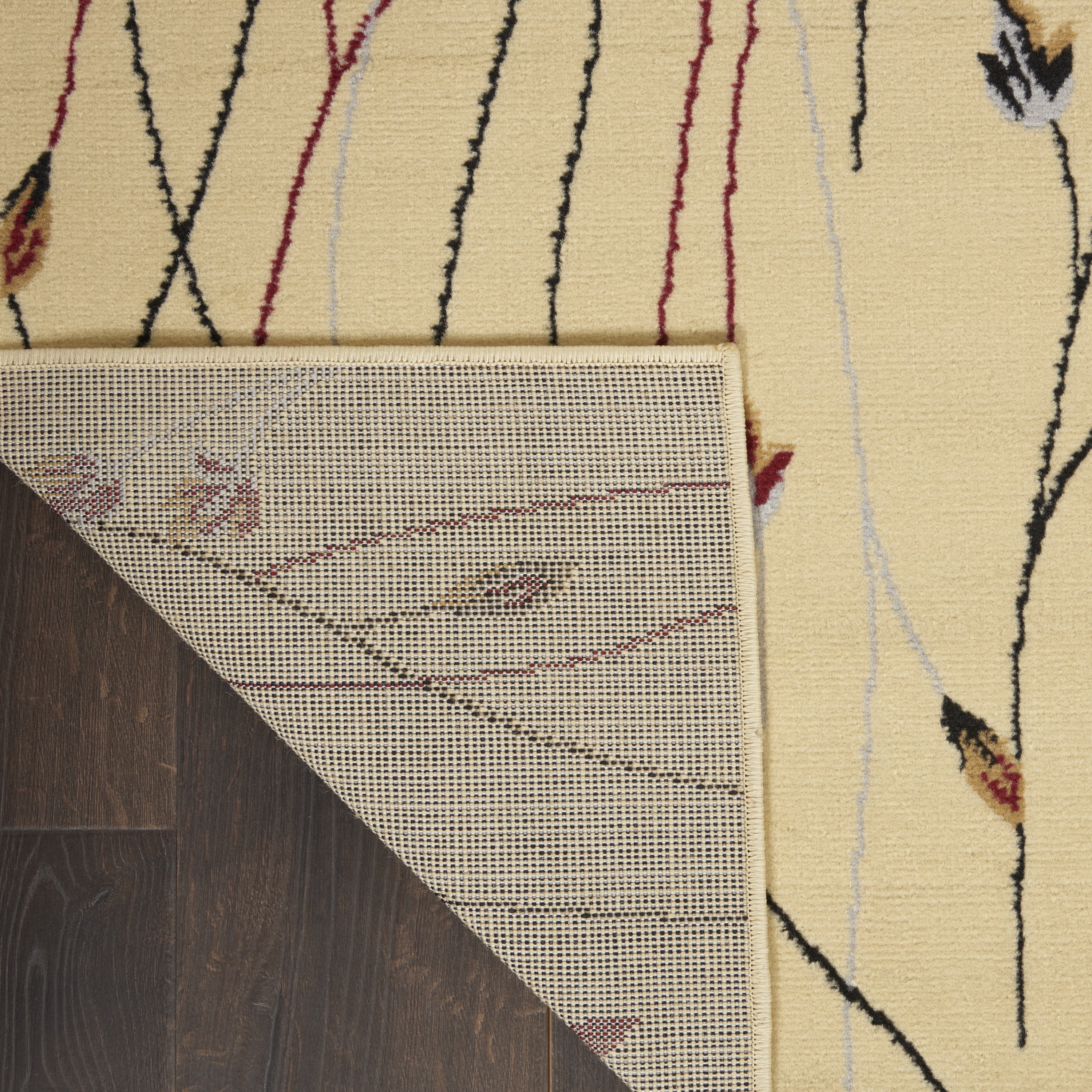 Nourison Grafix Contemporary Botanical Cream Area Rug