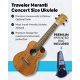 thumbnail image 4 of Journey Instruments Meranti Concert Travel Ukulele – UC770CE Traveling Concert-Size Ukulele – Top Best Road Trip Ukulele Musical Instruments – Travel Ukulele Case, 4 of 4