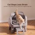 thumbnail image 4 of PetPivot AutoScooper 12 Self Cleaning Cat Litter Box, Automatic Litter Box with Open Top, Safety Sensors, Anti-Pinch, Easy Step, Dark Grey, 4 of 9