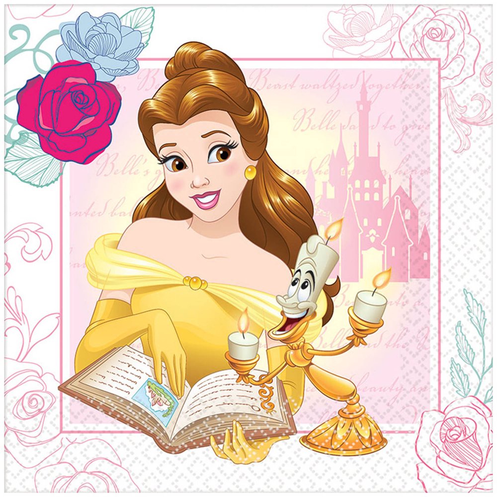 Disney Beauty and the Beast Lunch Napkins, Pack of 8