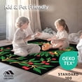 thumbnail image 4 of ODIKA 2'x3' Machine Washable Non-Slip Area Rug, Holiday Wreath Embroidery Crochet Yarn Kit Special Shape Cushion Cover High Traffic Rug with Pad, Red, 647903, 4 of 8
