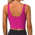 thumbnail image 4 of Picia Darkmagenta Sports Bra for Women,Padded Strappy Sports Bras Medium Support Yoga Bra with Removable Cups,Running Yoga Bra-X-Large, 4 of 9