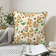 thumbnail image 4 of KLL Cute Puppy Decorative Throw Pillow Covers Velvet Soft for Couch Sofa Bedroom Living Room Outdoor (No pillow core)- 20"x20", 4 of 5
