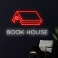 thumbnail image 2 of Handmadetneonsign Book House Neon Sign, Book Store Wall Art Decor, Book Lover Bookworm Wall Decor, 2 of 5