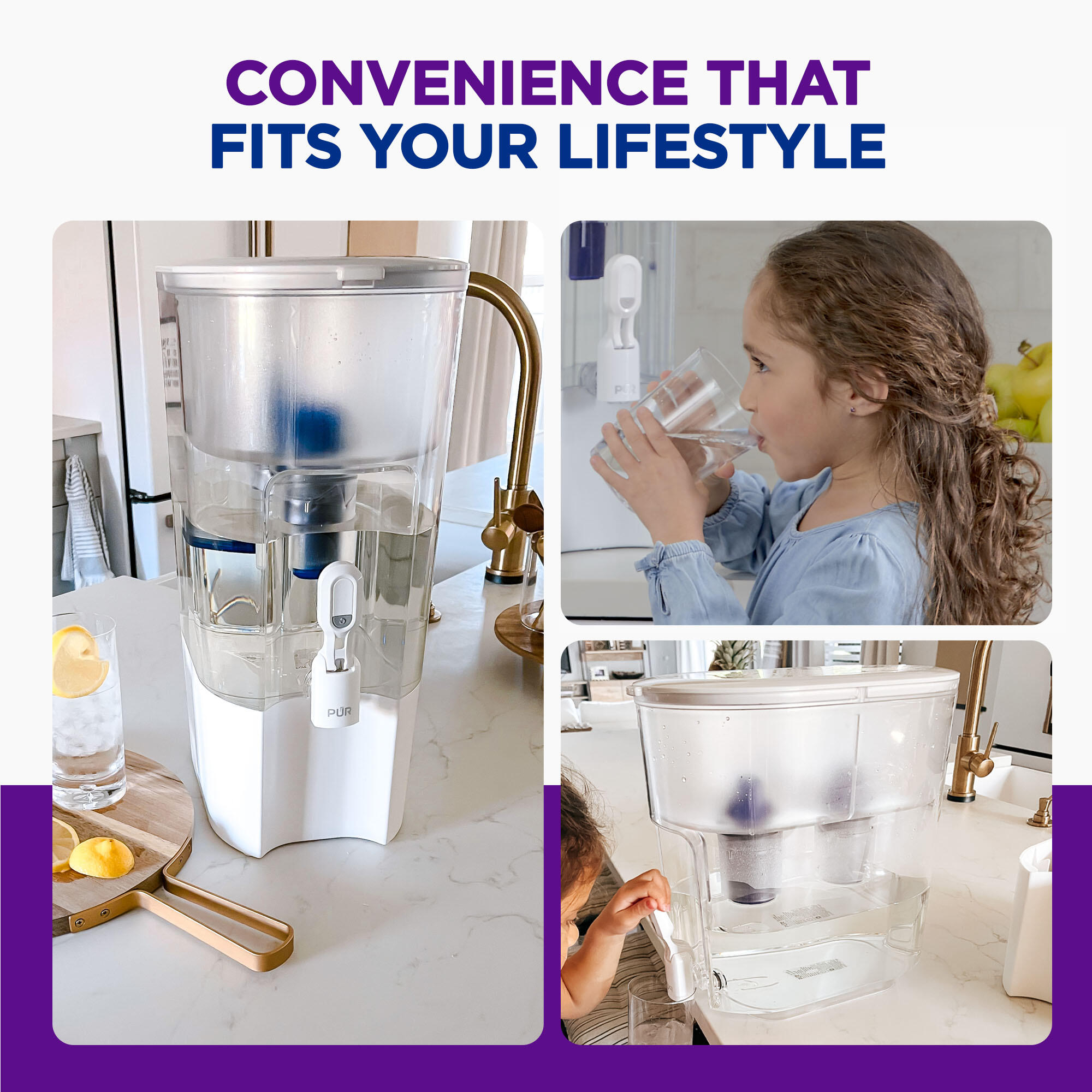PUR 44-Cup XL Water Filter Dispenser with 2 Filters, White photo 6
