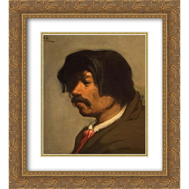 Xavier Martinez 2x Matted 20x24 Gold Ornate Framed Art Print 'Self