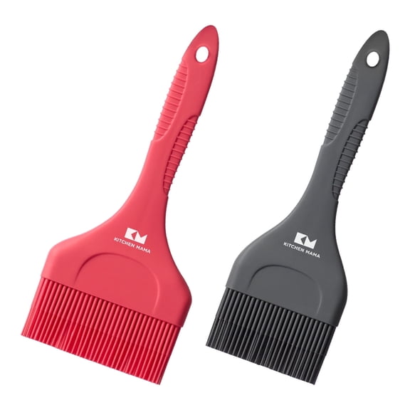 Kitchen Mama Platinum Silicone Extra Wide Pastry & Basting Brush Utensil Set