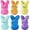 6Pcs, variant on Guvpev Bunny Toys for Easter Decorations, Shaggy Bunny Peep 20” Collectible Plush, Large Pink Render Bunny Soft Toys, Easter Basket Stuffers Gift for Boys & Girls