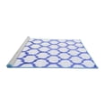 thumbnail image 2 of Ahgly Company Machine Washable Indoor Square Trellis Blue Contemporary Area Rugs, 6' Square, 2 of 4