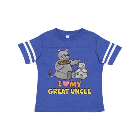 

Inktastic I Love My Great Uncle Hippos Gift Toddler Boy or Toddler Girl T-Shirt