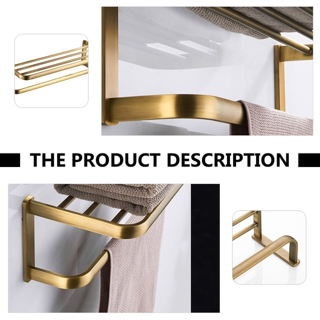 UPOUART 1Ud Repisa Para En Color Marrón Con Soporte Fuerte Y Protección Contra