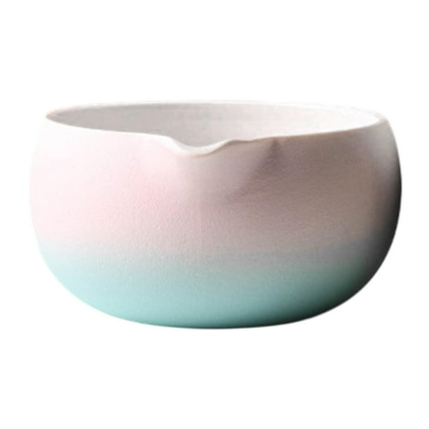 Cuenco para matcha, cuenco para mezclar matcha, cuenco de cerámica para té, regalo para casa de té para matcha Gradiente rosa
