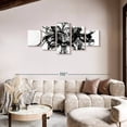 thumbnail image 2 of Elephant Stock Alchemy Wall Art - Horizontal Multi Panel Canvas - Living Room Wall Decor - Abstract Multi Panel - Black And White Decor By Ben Heine - 80" x 36", 2 of 8