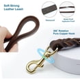 thumbnail image 4 of SHAR 6ft Leather Dog Leash, 3/4" Braided Leather Dog Leash, Soft Leather Training Leash, Strong Leather Dog Leash for Small Medium Large Breed Dogs. (brown), 4 of 5