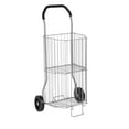 Honey Can Do Steel Folding 2Tier Utility Rolling Cart, Chrome