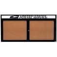 thumbnail image 1 of Aarco Products DCC3672RHBK 2-Door Enclosed Aluminum Bulletin Board with Header - Black, 1 of 1