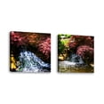 thumbnail image 1 of Set of 2 - Gentle Waterfall II - Contemporary Fine Art Giclee on Canvas Gallery Wrap - wall décor - Art painting - 9 x 9 Inch - Ready to Hang, 1 of 2
