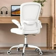 thumbnail image 6 of Ergonomic High Back Mesh Office Chair, Adjustable Lumbar Support, Thickened Seat Cushion (Modern, Ivory White), 6 of 9