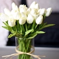 thumbnail image 2 of 10 piezas de tulipán artificial de tacto real, ramo de flores artificiales de PE para decoración de bodas, flores para decoración del hogar y el jardín, 2 of 5