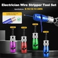 thumbnail image 2 of Wire Stripper, Wire Stripper Tool for AWG 14-12-10-8 Gauge, Automatic Wire Stripper and Wire Twister Tool for Drill, Cable Quick Stripping and 25PCS Wire Connectors Nuts, Electrician Tools, 2 of 7