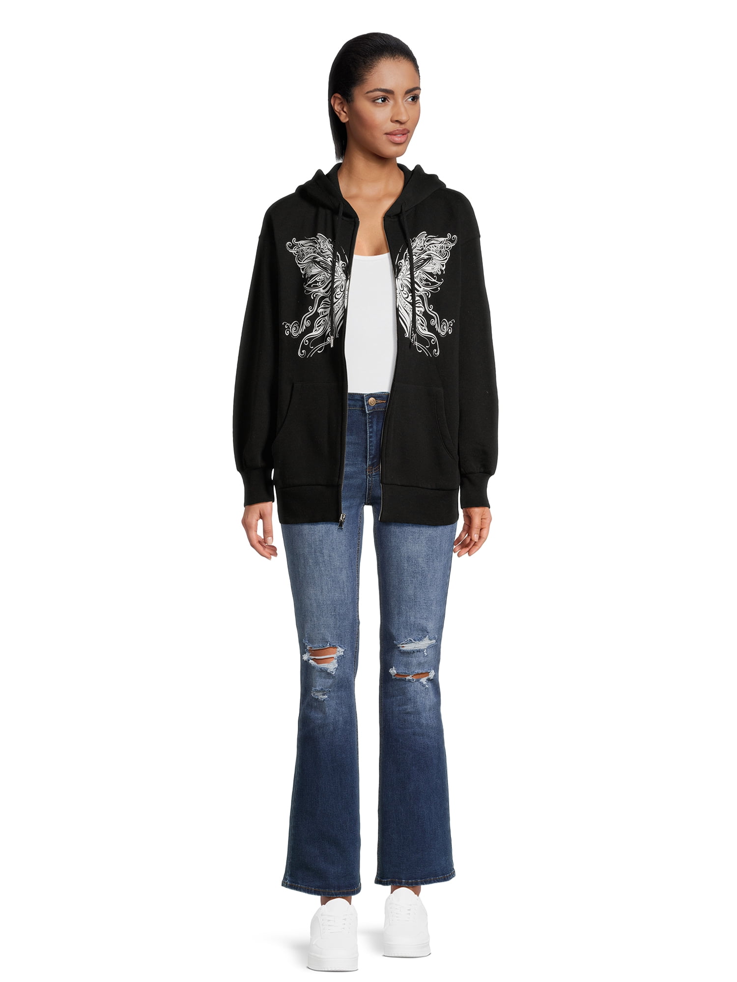 Self Esteem Juniors Graphic Zip Hoodie Sweatshirt, Sizes S-XL