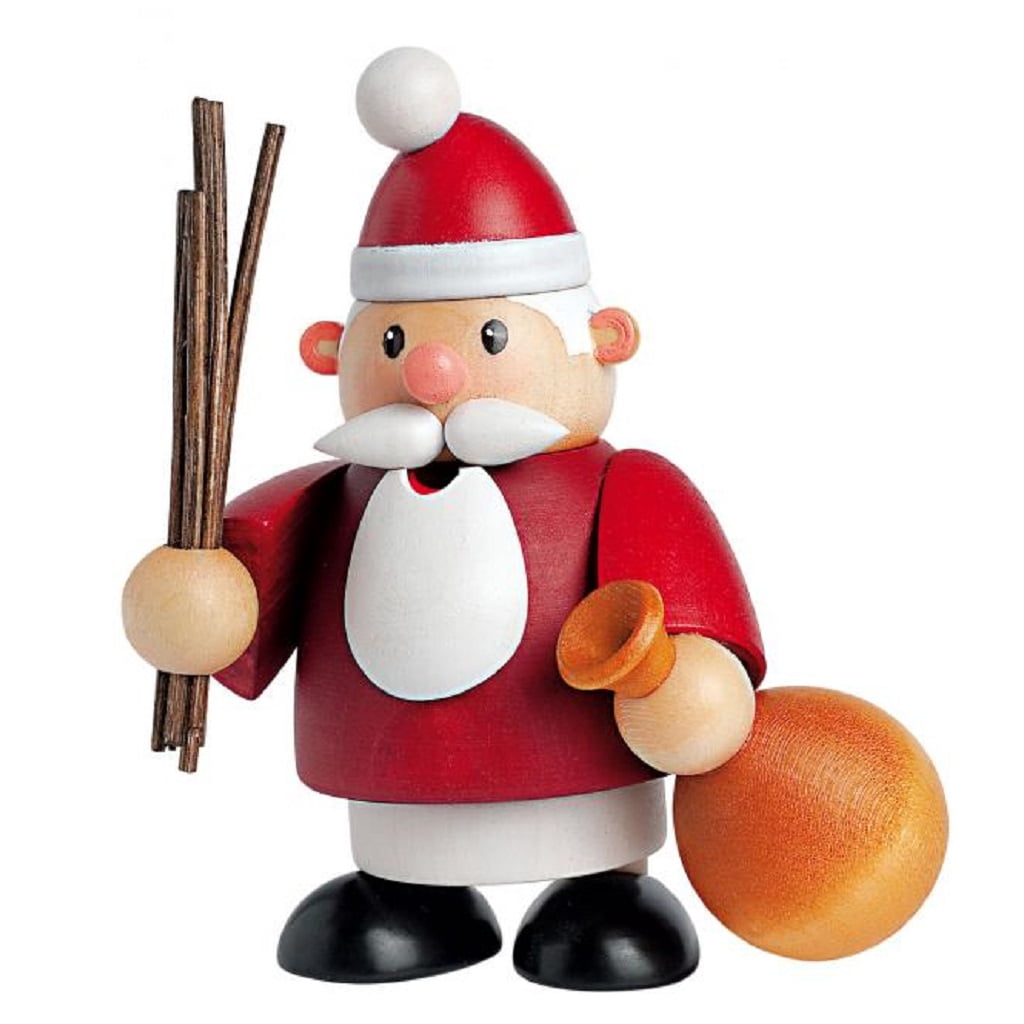 KWO Little Fellow Santa Claus Mini German Wood Christmas Incense Smoker Germany