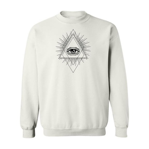 All Seeing Eye Impression Sweatshirt Men -Image by Shutterstock, Male Small