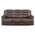 thumbnail image 3 of Flamenco Tufted Upholstered Power Sofa Brown, 3 of 3