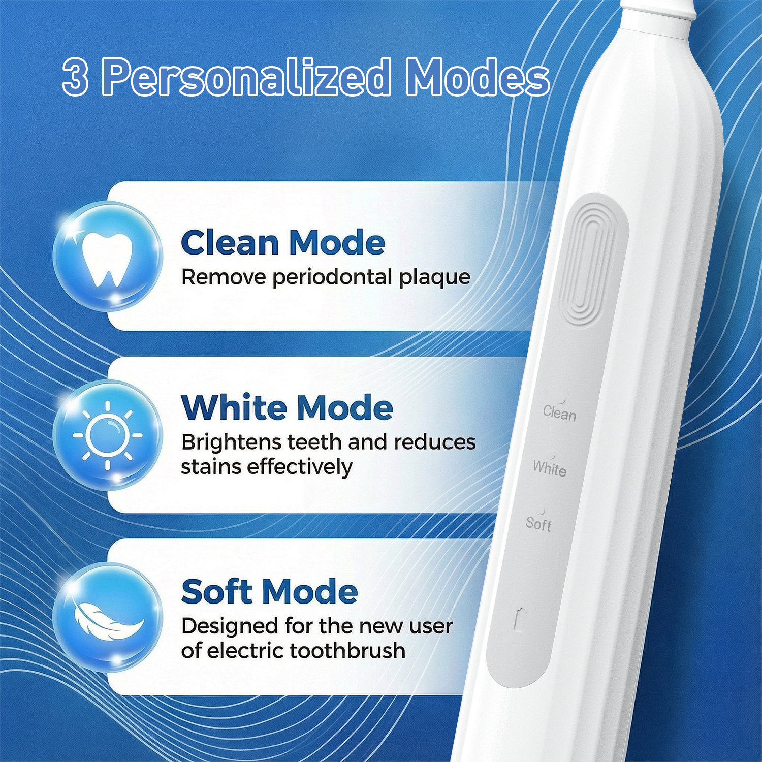 Taylarm Rotating Electric Toothbrush, Rechargeable, White photo 3