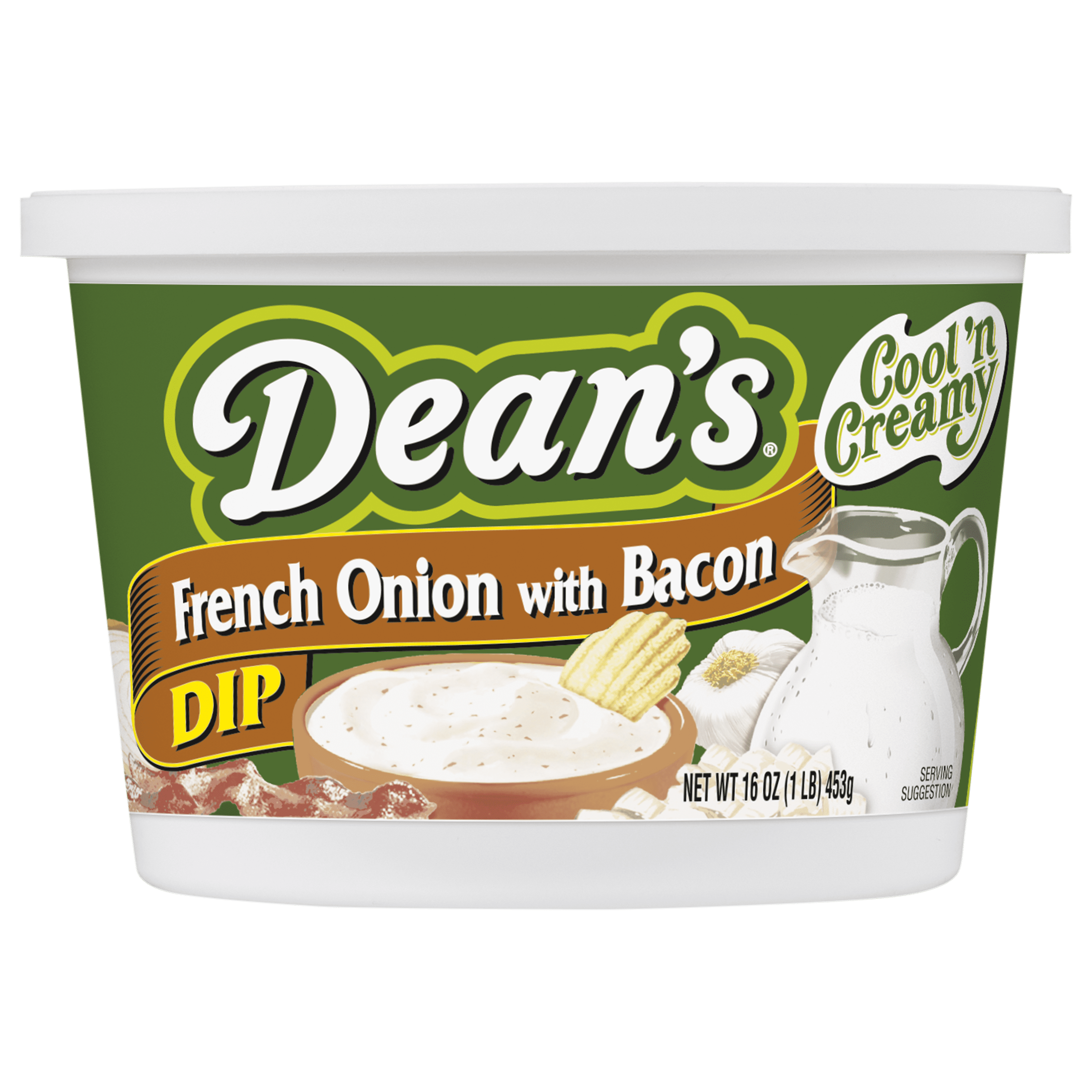 Dean's® French Onion with Bacon Dip  16 oz, Refrigerated Dairy Dip