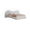 thumbnail image 3 of Meridian Furniture Everest White Linen Textured Fabric King Bed, 3 of 8