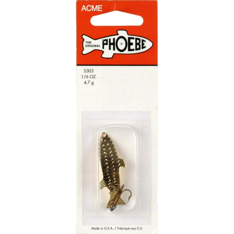 Acme Tackle Phoebe Fishing Lure Spoon Gold 1/8 oz. 