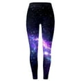 thumbnail image 4 of Gkeoshab Crz Yoga Women's Colorful 3D Space Print Yoga Pants Stretchy Polyester Spandex Printed Leggings Black L, 4 of 4