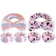 thumbnail image 1 of 2 juegos de diademas con lazo para lavarse la cara, muñequeras, toallas para las muñecas, diadema de maquillaje para spa, 1 of 6