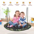 thumbnail image 4 of 40-Inch Flying Saucer Tree Swing Outdoor Play Set with Adjustable Ropes Gift for Kids, 4 of 9